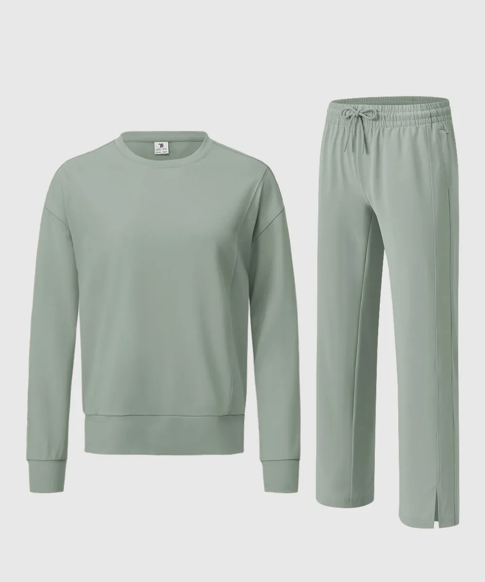 Women's Pullover and Wide Leg Pants Lounge Sets