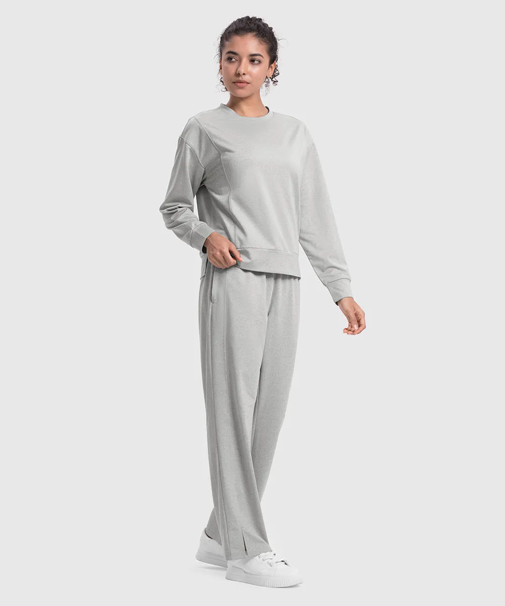 Women's Pullover and Wide Leg Pants Lounge Sets