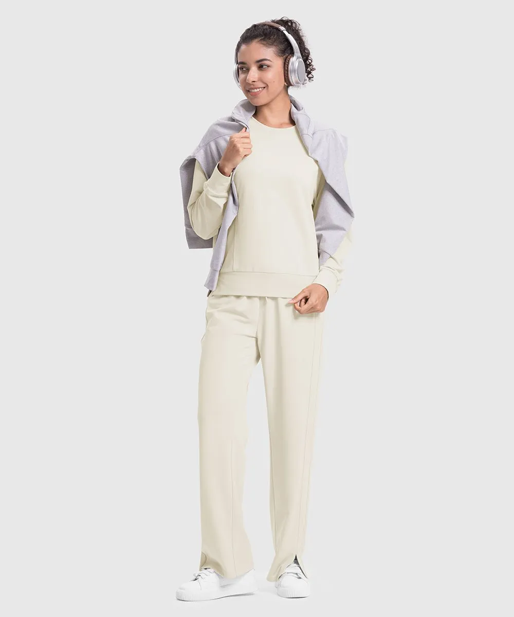 Women's Pullover and Wide Leg Pants Lounge Sets