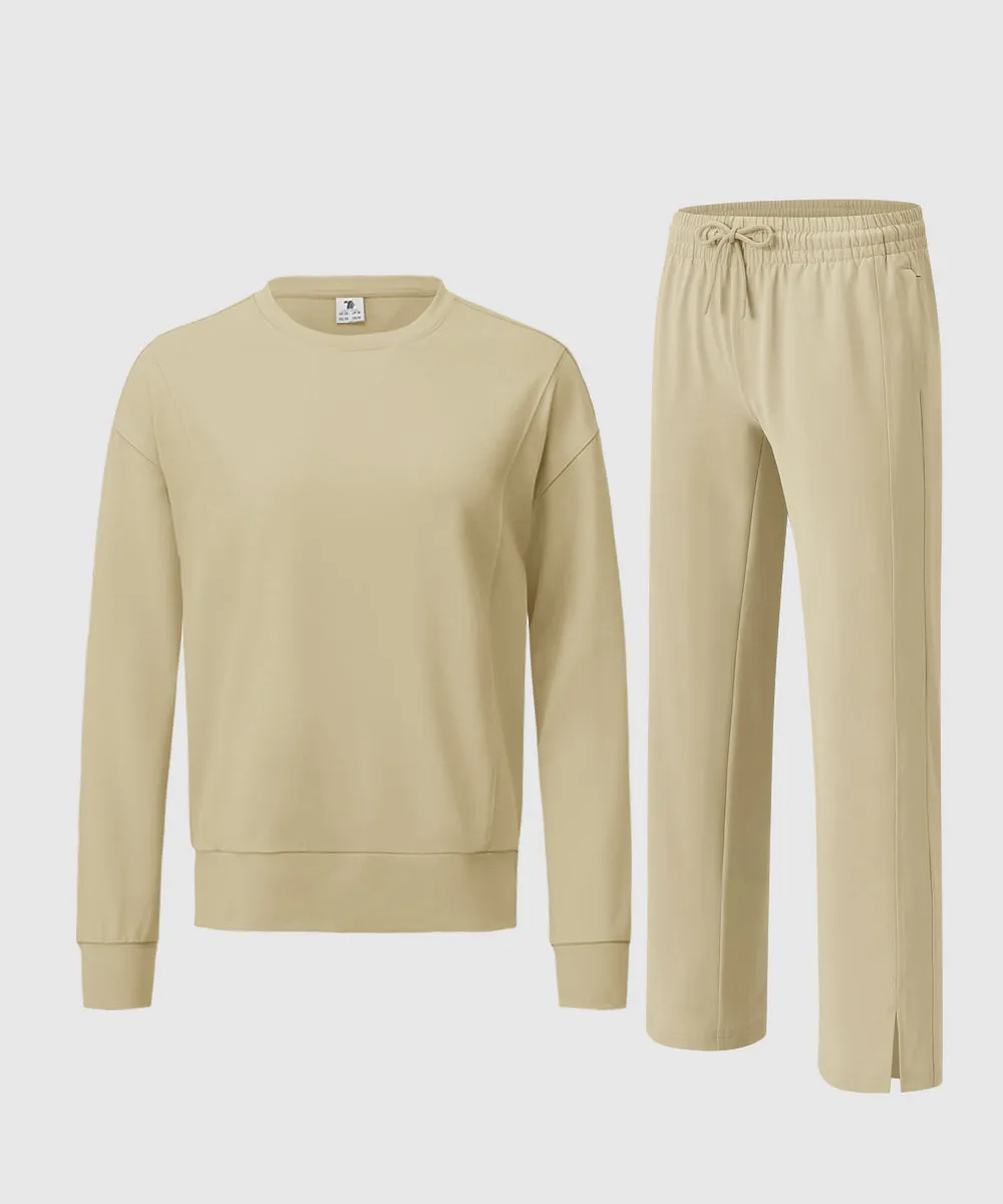 Women's Pullover and Wide Leg Pants Lounge Sets
